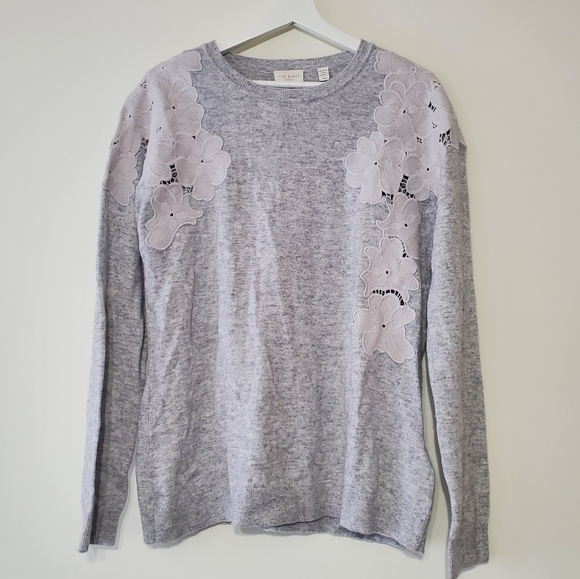 Ted Baker Yizelda Lace Shoulder Sweater Size 4 - Picture 5 of 8